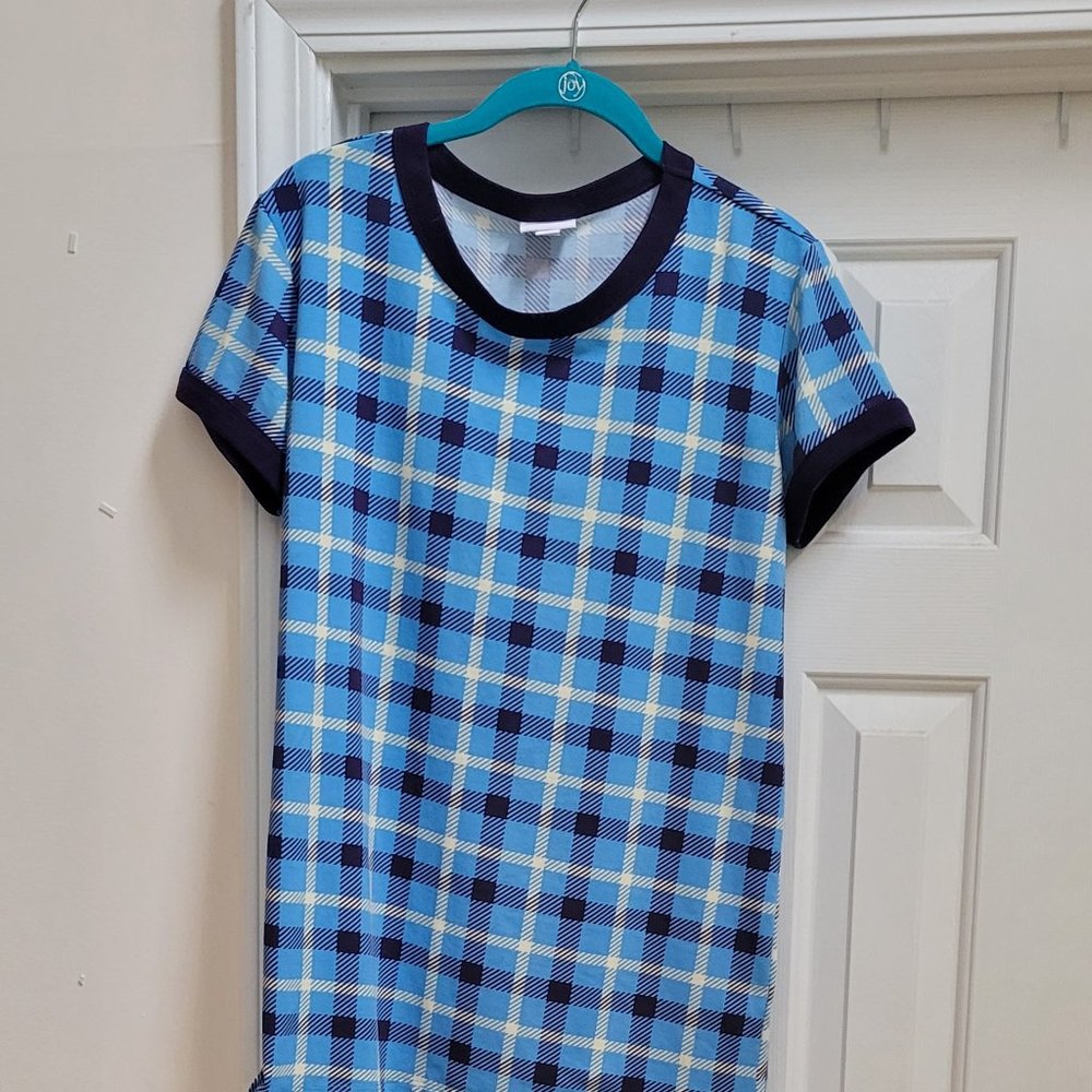 Lularoe Plaid Blue Liv